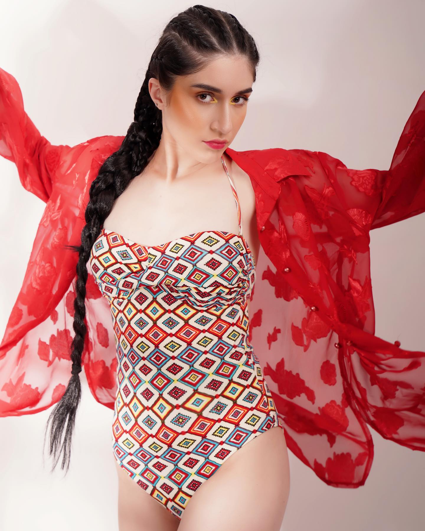 Professional editorial makeup for magazine shoot